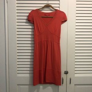 Catherine Malandrino coral dress,gold accents Sz M
